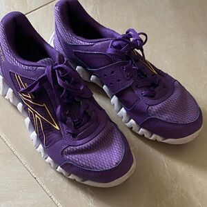 Reebok Purple and Gold Women's Sneakers